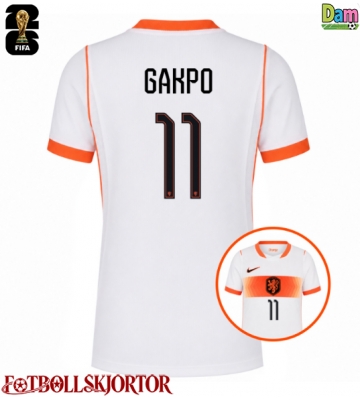 Nederländerna Cody Gakpo #11 Bortatröja Dam VM 2026 Kortärmad